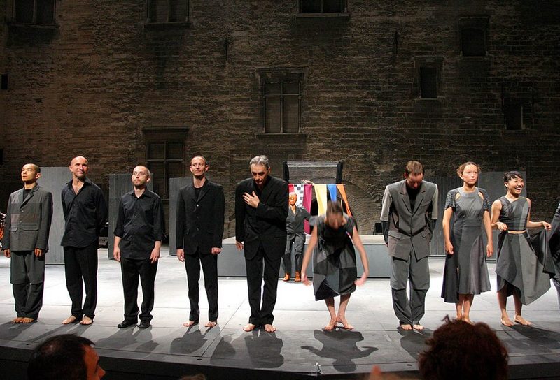 Festival d'Avignon performance in the Cour d'Honneur of the Palais des Papes