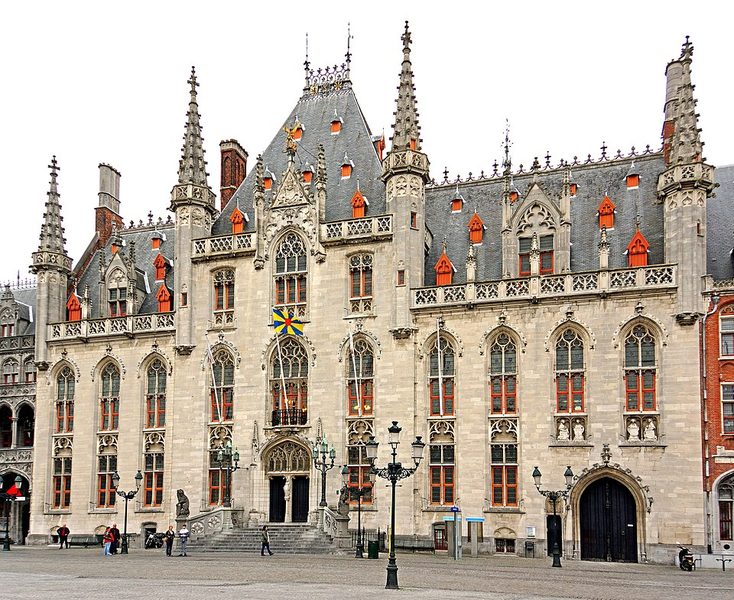Provincial Court and historic buildings on the Markt in Bruges